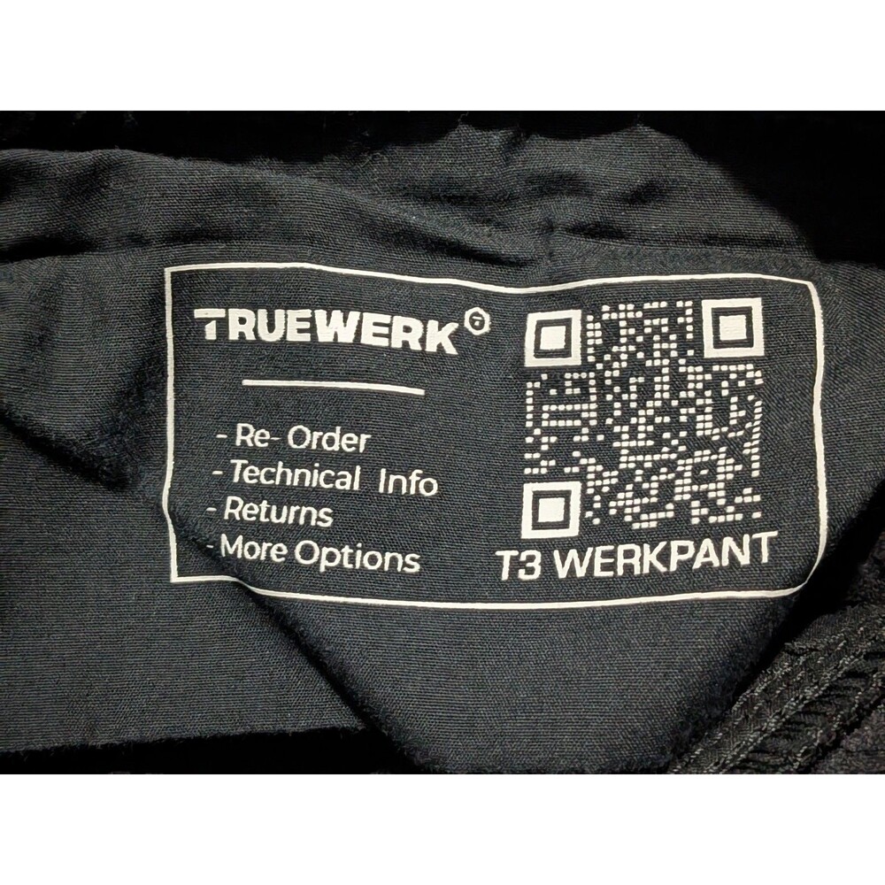 Truewerk T3 Werkpant Mens 32x30 (32x29) Workwear Cargo Black - Picture 7 of 8